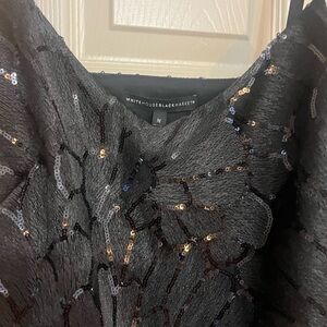 White House Black Market Black Sequin Top